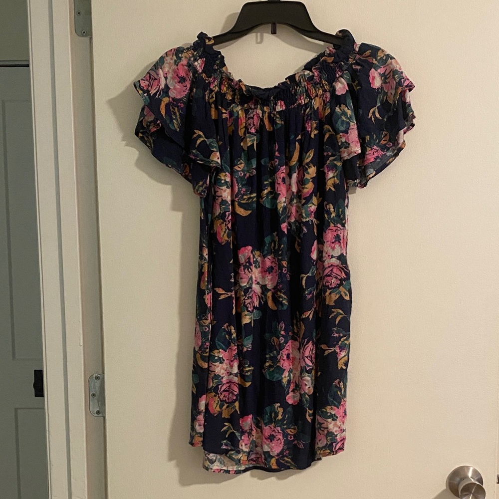 Anthropologie Floral Off-Shoulder Dress